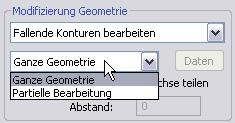 Fallende Konturen nicht bearbeiten: InventorCAM bearbeitet nur die Bereiche, bei denen es möglich ist, von außen anzufahren. Geschlossene Bereiche werden nicht bearbeitet.