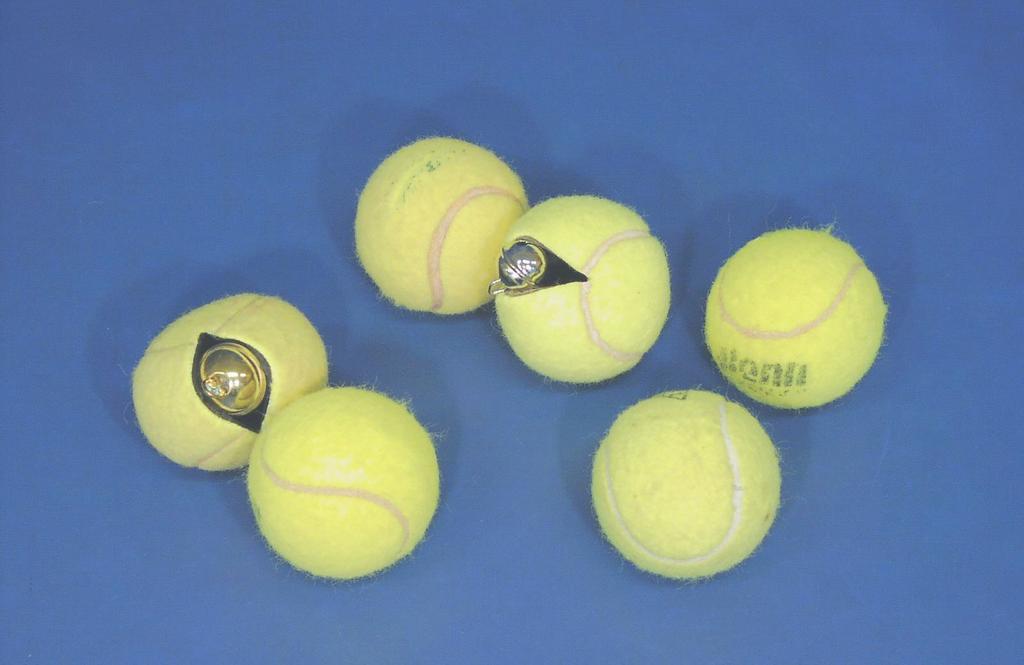 Tennisballmemory Übungsbeschreibung: In jeweils zwei Tennisbällen nisbä befindet