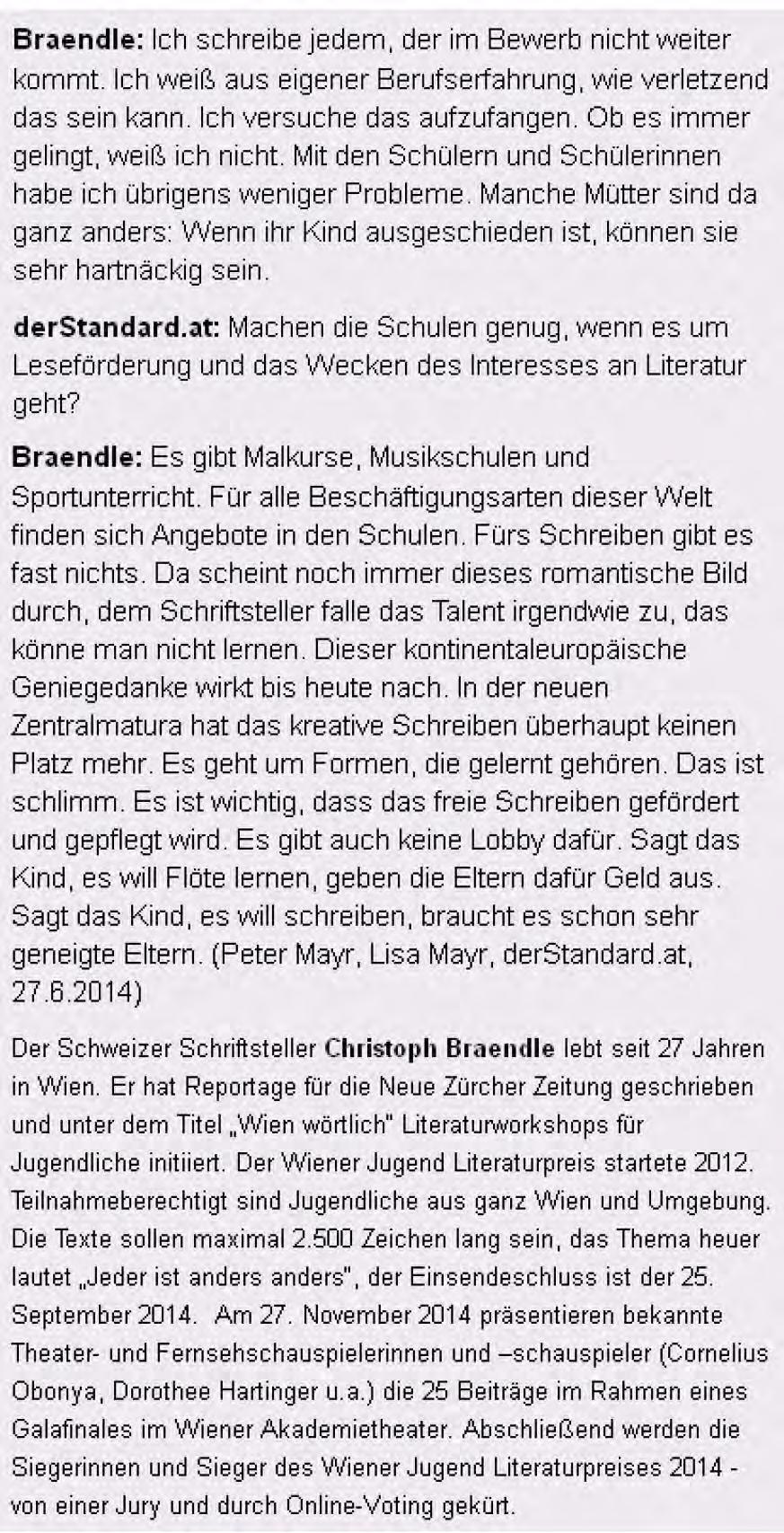02. Juli 2014 Der Standard
