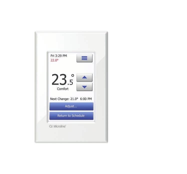 OJ Microline Touch-Thermostate bieten Ihren Kunden unvergleichliche Kontrolle über Heizung und Energieverbrauch. 2.