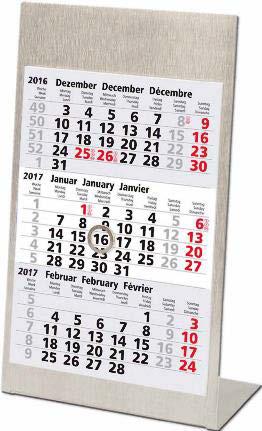 Kalender Tischkalender GÜSS 3-Monats-Tischkalender 1 Monat / 1 Seite, 23 x 10,5cm Bestell-Nr.