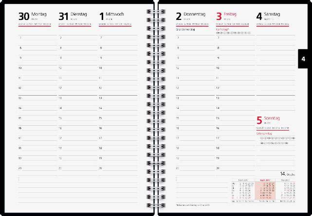 Agenden Buchkalender DIN A5 Brunnen Buchkalender DATAline 1 Woche / 2 Seiten, DIN A5 (14,8 x 20,5 x 1,2