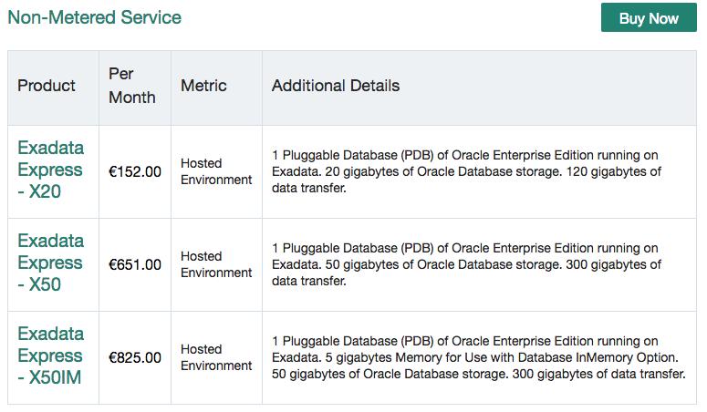 Oracle Cloud Pricing https://cloud.oracle.
