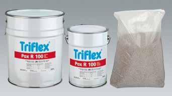 Triflex Pox Mörtel Ausbesserung Eigenschaften Triflex Pox Mörtel ist eine Mischung aus Triflex Pox R 100 und feuergetrocknetem Quarzsand.