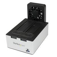 USB 3.0 Dual SATA Dockingstation mit USB Schnelllade-Hub, UASP-Unterstützung und Lüfter StarTech ID: SDOCK2U33HFB Mit der SDOCK2U33HFB USB 3.