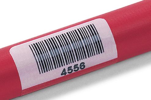 5.2 Kennzeichnungssysteme Leitungs- und Kabelmarkierung Selbstlaminierende Etiketten für den Laserdruck Helatag 1105 (Weiß-Transparent) Aufgrund des hochwertigen Polyestermaterials sind diese