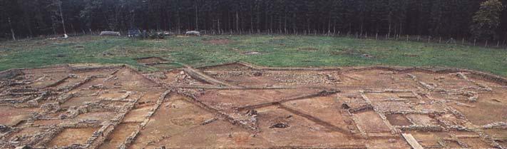 Villenanlage Perl-Borg Grundmauern der