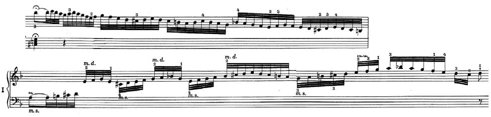 Die Kadenz als Verzierung Lösung 111 113 In dem Konzert von Bach beginnt die Kadenz wie immer nach der Dominante.
