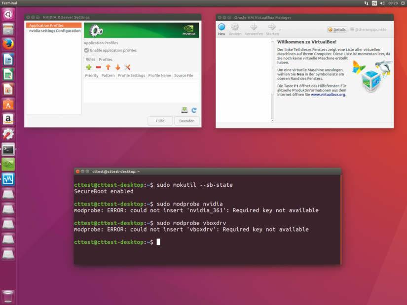 Praxis Linux: Secure Boot loswerden Bei aktivem UEFI Secure Boot funktionieren Nvidias Grafiktreiber und VirtualBox unter Ubuntu 16.