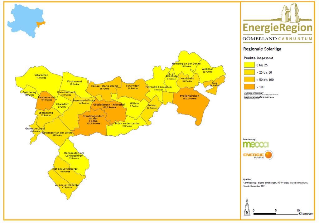 RC Solarliga 2013 Höchster Zuwachs pro Einwohner (Solarstrom & Solarwärme) Datenerhebung Solarthermie, Photovoltaik (Stichtag 31.12.2012) Wie soll zukünftig der Zuwachs ermittelt werden?