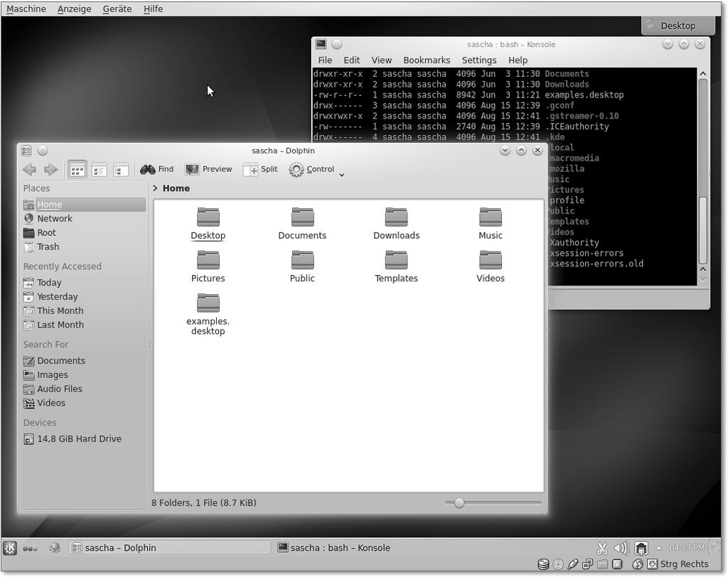 7 Linux KDE basiert auf der Grafikbibliothek Qt, die von der norwegischen Firma Trolltech entwickelt wurde.