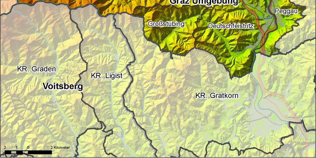 392,0 73 Tab. 1: Eckdaten der Kleinregion im Bezirk Graz Umgebung (Landesstatistik Steiermark, VZ 2001, ZMR 2007) Abb.