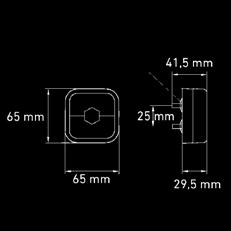 Kabellänge Spannung Lichtquelle Passend für Seitenmarkiering Orange Horizontal AMP Steckdose und Polyflex 1.200 mm 24V LD 54 81.