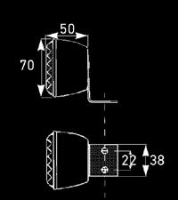 POSITIONSLUCHTN Positionsleuchte - vorne und hinten, Glühlampe 12/24V Pos 1 Pos 2 Stahlgrundplatte mit
