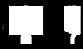 1800 Lumen MC Arbeitsscheinwerfer in schwarzem Alu-Gehäuse mit   9-32V 67 Open end 300 mm 125x143x60 mm 8 x LD 24W -45 bis