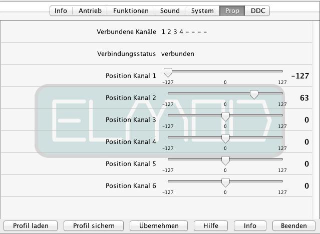 4. Servosignal und der PC Konfigurator 2 Mit dem PC Konfigurator (PCK) können detaillierte Informationen über den Zustand der einzelner Kanäle abgerufen werden.