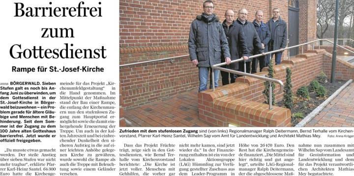 Surwold: Umfeld Kirche Börgerwald Schwerpunkt dieser Maßnahme war der Bau einer Rampe für einen