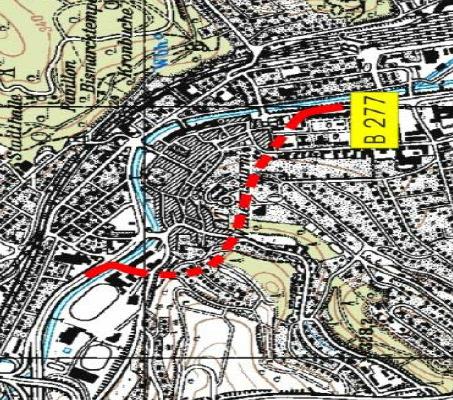 8.2.3 Maßnahmen nach Durchführung der Lärmkartierung Die B 277 stellt die Hauptdurchgangsstraße durch das Stadtgebiet von Dillenburg dar.