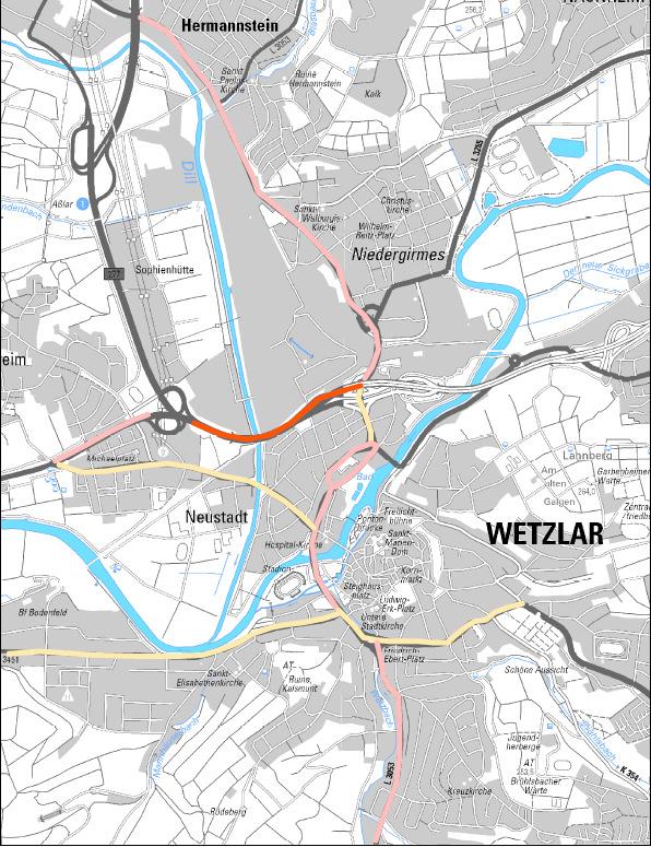 8.8.2. Charakteristik der Konfliktpunkte im Stadtgebiet von Wetzlar Im Folgenden werden die Konfliktpunkte in Wetzlar im Einzelnen beschrieben.