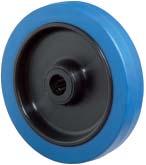 RÄDER 140-400 Tragkraft Lauffläche: Elastic-Reifen (blau) Radkörper: Kunststoff Lager: