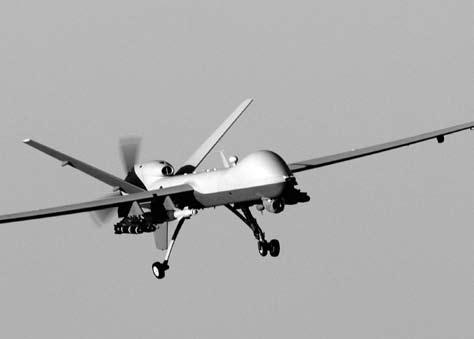 Diese unbemannte Reaper-Drohne der amerikanischen Steitkräfte dient in erster Linie dem Angriff.