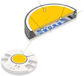 Aufnahme verschiedener OPTIMAL LED Systemreflektoren (erhältlich in drei Leistungsklassen).