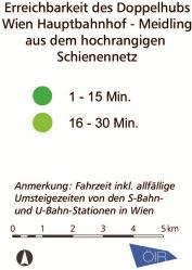 BESSERE ERREICHBARKEIT DER STADT Innerstädtische Fahrzeiten Von allen U- und S-Bahn Stationen Wiens in weniger als 30 Min.