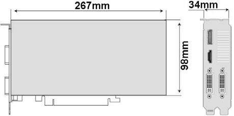 Maximale Abmessungen für Grafikkarten: 267mm(L) x 98mm(H) x 34mm(B) Trotz des kleinen Cube-Formats passen große Grafikkarten in das Gehäuse.