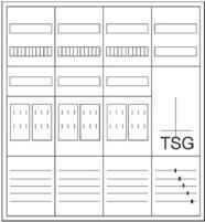 Zählerschränke für ehz 6Z/T 1 ZSD G47/31 Schrank 219583 1 ZSD Z37B0022 Zählerfeld 113077 1 ZSD T17A1349 TSG