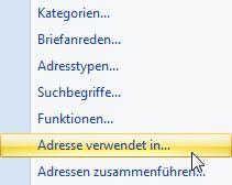 Adresse - Adressen löschen (Erweiterung) o nicht verwendete Adressen löschen (endgültig Entfernung) o Adressen, die noch verwendet werden auf inaktiv setzen Kann eine Adresse nicht gelöscht werden