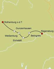 116 RADFAHREN DEUTSCHLAND ALTMÜHLTAL Altmühl-Radweg Einzeltour ab Rothenburg o.d.t. bis Regensburg Radlevel: einfach Gesamtstrecke: ca.
