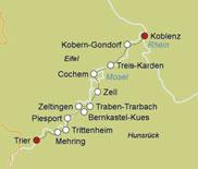 Die vorgegebenen Radtouren sind nicht zwingend, sondern können auch zusammengefasst oder übersprungen werden (z.b. auch möglich Radtour Trittenheim Zeltingen 36 km).