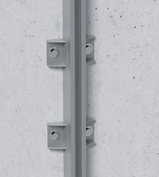 HALFIX Wandmontage Schienenkonstruktion Befestigung an der Wand mit zugzonentauglichen Dübeln: HB VMZ-A 125, M12-25/170 oder gleichwertig, nur mit U-Scheibe M12 nach DIN 9021 zu verwenden.