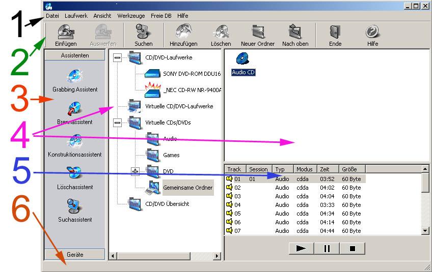 Paragon CD-ROM Emulator 3.0, Anwenderhandbuch 6 3 Benutzeroberfläche Der CD-ROM Emulator besteht aus zwei großen Komponenten, dem CD-ROM Emulator Treiber und dem CD-ROM Emulator Manager.