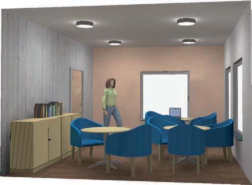 SWISSUX SERVICE, GRUDAGE UD PAUGSBEISPIEE Planungsbeispiele I1-R35 Räume für sitzende Tätigkeiten Anwendungsbeschreibung In einem Raum soll eine intelligente Beleuchtung realisiert werden.