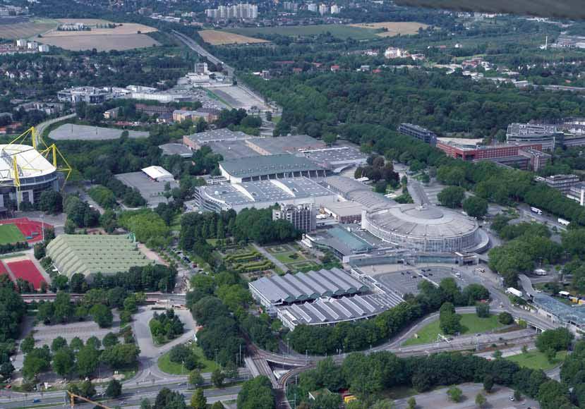 Wirtschaftliche Entwicklung Region Dortmund/Kreis Unna/Hamm Internationales Veranstaltungs- und Ausstellungszentrum Messe Westfalenhallen im Oberzentrum Dortmund.