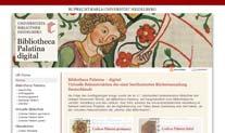 Abbildungen Screenshot der Website Bibliotheca Palatina digital (Stand: Oktober 2012) http://palatina digital.uni hd.