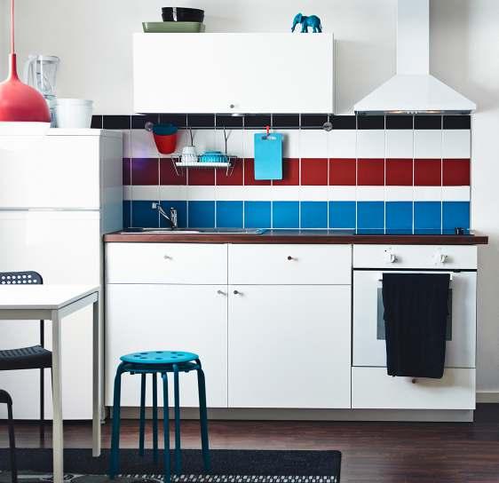 - Alle Küchen sind individuell planbar und können auch mit anderen Elektrogeräten ausgestattet werden. METOD Einbauküche mit VEDDINGE Front in Grau 2480.