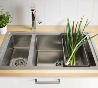 - Die abnehmbare Brause erleichtert den Abwasch und das Abspülen von Geschirr. Beschichtetes Messing. 40 cm hoch. Stahlfarben 201.133.