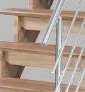 Diese Holztreppe bietet viele Aufbaumöglichkeiten und Optionen und passt somit in jede Inneneinrichtung.