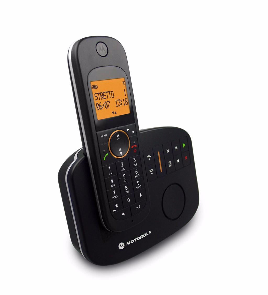 Motorola D1010-Serie Digitales Schnurlos-Telefon mit Anrufbeantworter Achtung Nur