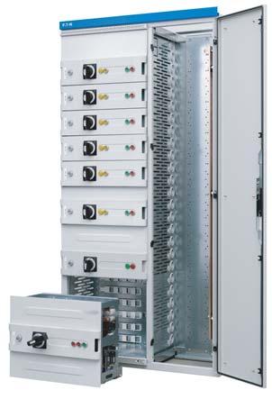 XR - Abgangsfelder in Steckeinsatztechnik Abgangsfelder für Schalter- Sicherungs ein heiten (Lasttrennleisten) bis 630 A (SSL) Breiten 600/800/1000/1200 mm verwendbar mit HSS hinten horizontale und