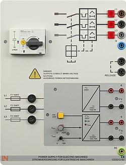 49 Stromversorgung für elektrische Maschinen CO3212-5U 1 Netzspannungsversorgung für Gleich- Wechsel und Drehstrom und die Erregung von Synchronmaschinen.