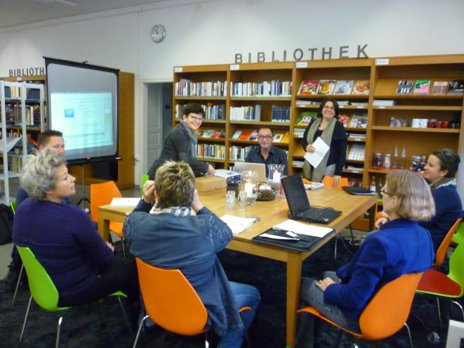 Tagungen und Sitzungen Sitzungen mit dem Vorstand und im Team, die Teilnahme an der Regionalsitzung der Gemeindebibliotheken Rorschach Rheintal - Sarganserland, die Tagung des Bibliotheksverbundes St.