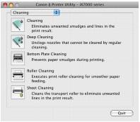 Öffnen des Canon IJ Printer Utility (Macintosh) Seite 95 von 493 Seiten Erweitertes Handbuch Fehlersuche Inhalt > Regelmäßige Wartung > Öffnen des Wartungsbildschirms > Öffnen des Canon IJ Printer