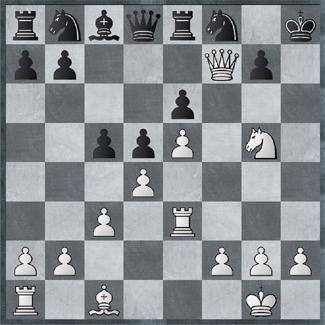 Diagramm 7.4.: Der Turm wird zum Vollstrecker Schwarz ist hilflos; gegen Th3+ nebst Matt hilft nur 5...Dxg5, doch dann gewinnt Weiß nach 6. Th3+ Dh6 7.