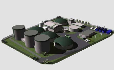 Biogasanlage Senftenberg Technische Daten: Installierte Leistung: 3 MW el Fermenter Volumen: 20.000 m³ (Speicher-Durchfluß-Verfahren; 2-stufig) Betriebsart: mesophil 38 42 C Substrateinsatz: ca.