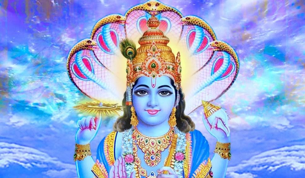 Vishnu, derbewahrer Vishnu ist das zweite Mitglied der Hindu-Dreifaltigkeit.