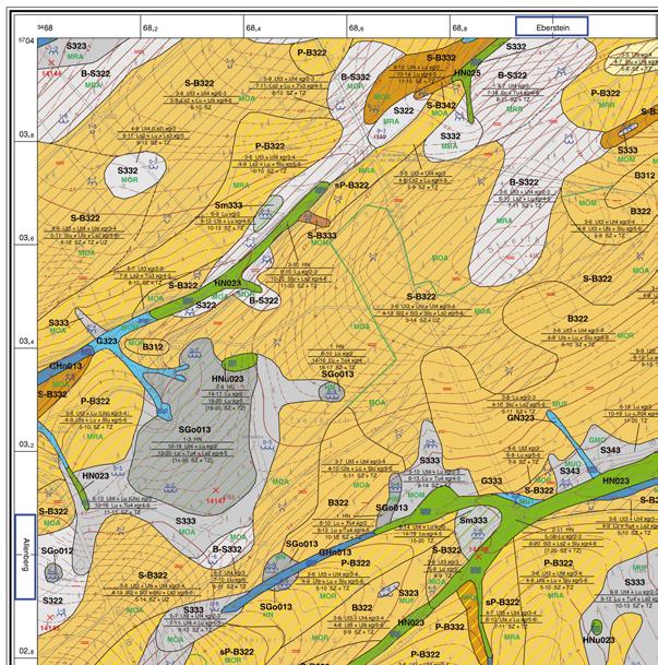 Die großmaßstäbigen Waldbodenkarten des Geologischen Dienstes NRW aus seinem Informationssystem Bodenkarte zur forstlichen Standorterkundung im Maßstab 1 : 5 000 stellen unter anderem die