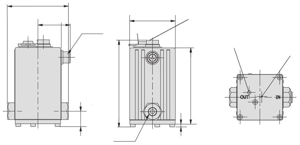 Proportionaldruckregler mit einfacher Rückführung, 0,2% genau PQ1 Beschreibung Proportional zum elektrischen Eingangssignal wird der Ausgangsdruck in einem geschlossenen Regelkreis mittels zwei